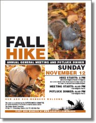 Click here for information on the Hike/AGM/Potluck dinner